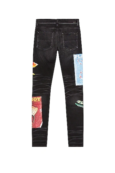 Shop Amiri Playboy Magazine Jean In Aged Black