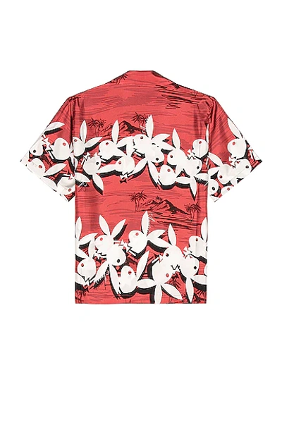 Shop Amiri Playboy Aloha Shirt In Red