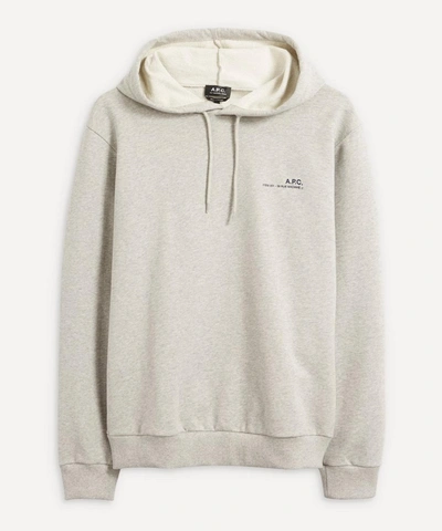 Shop Apc Mens Small Logo Sweater In Heathered Light Grey
