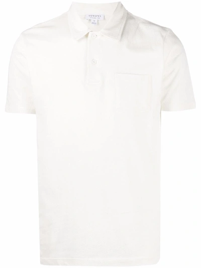 Shop Sunspel Riviera Patch-pocket Polo Shirt In Gelb