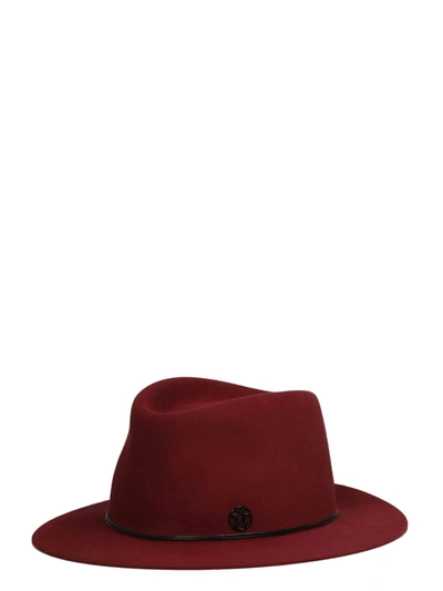 Shop Maison Michel Andre Fedora Hat In Red