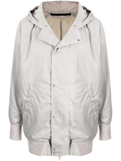 Shop Julius Hooded Lightweight Jacket In Grau