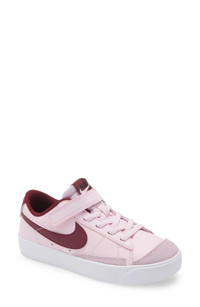 Shop Nike Kids' Blazer Low '77 Low Top Sneaker In Pink/ Beetroot/ White/ Black