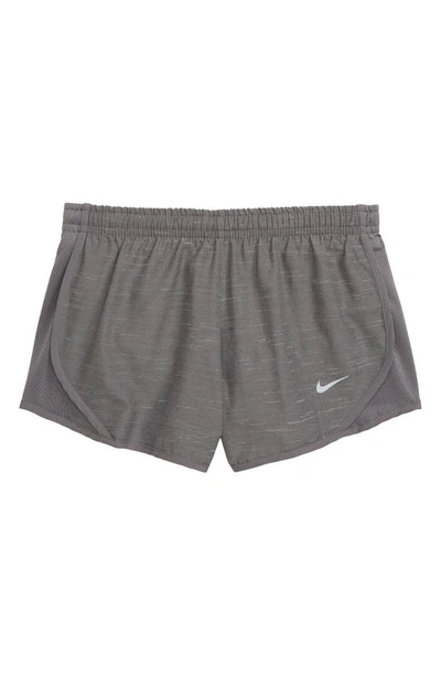 Shop Nike Kids' Dry Tempo Running Shorts In Gunsmoke/ Heather/ Grey