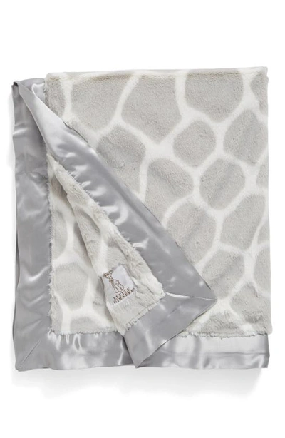 Shop Little Giraffe 'luxe Giraffe Print(tm)' Blanket In Silver