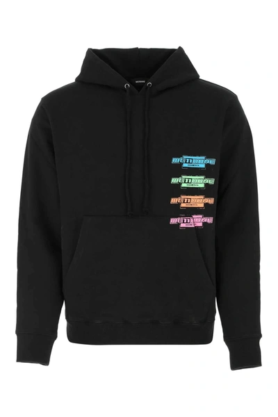 Shop We11 Done We11done Logo Printed Hoodie In Black