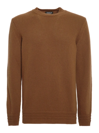 Shop Dondup Merino Wool Sweater In Camel Color