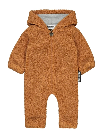 Shop Moschino Kids Babygrow For Unisex In Brown