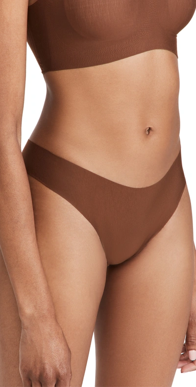 Shop Commando Butter Mid Rise Thong Cinnamon