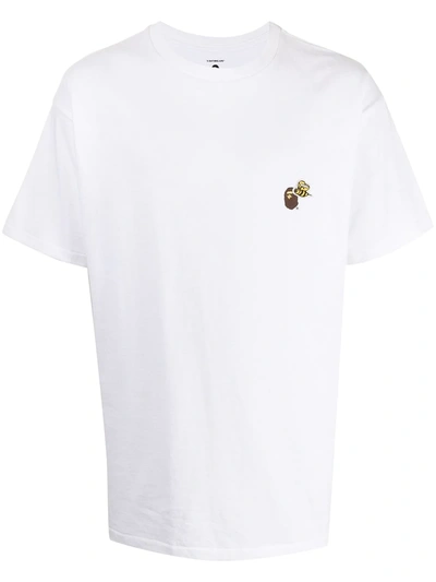 Shop Readymade X Bape Logo-print Cotton T-shirt In Weiss