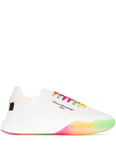 Shop Stella Mccartney Loop Rainbow Low-top Sneakers In Weiss