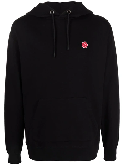 Shop Aspesi Logo-patch Cotton Hoodie In Black