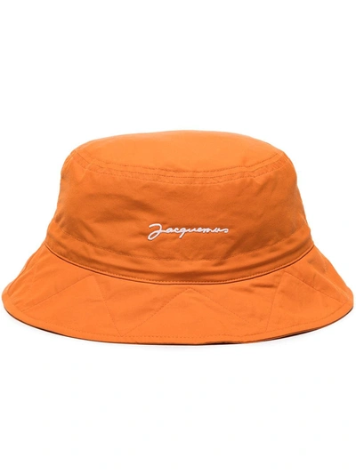 Shop Jacquemus Picchu Bucket Hat In Orange