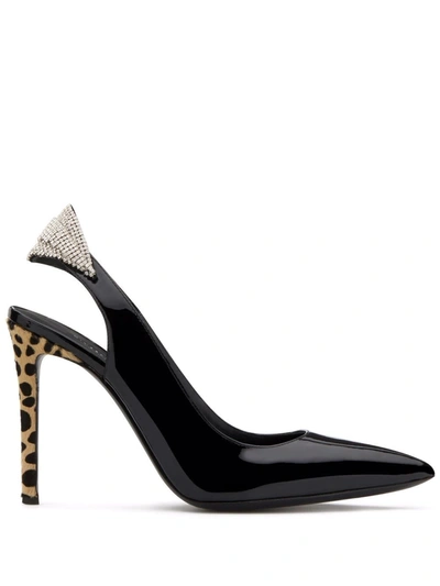 Shop Giuseppe Zanotti Susie Feline Pumps In Schwarz