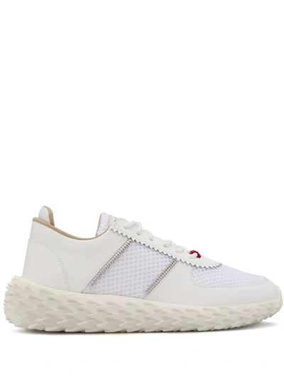 Shop Giuseppe Zanotti Urchin Calf Leather Sneakers In White