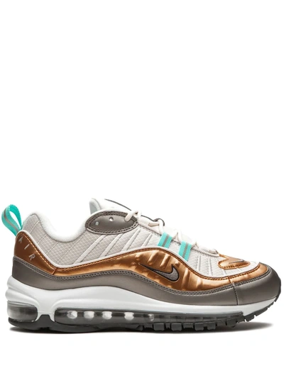 Shop Nike Air Max 98 "copper/teal" Sneakers In White