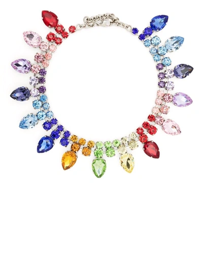 Shop Philipp Plein Crystal-embellished Necklace In Blue