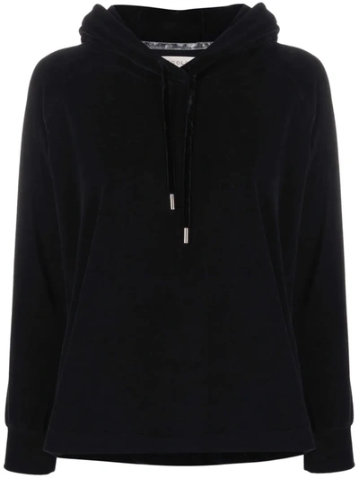 Circolo 1901 Logo-patch Cotton-blend Hoodie In Black