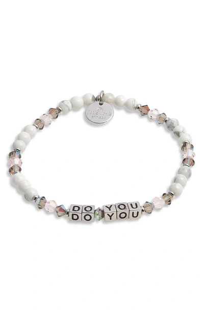 Shop Little Words Project Do You Beaded Stretch Bracelet In White