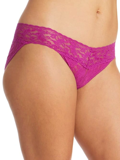 Shop Hanky Panky Signature Lace V-kini In Belle Pink