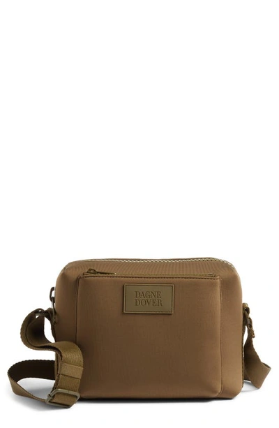 Shop Dagne Dover Micah Water Resistant Neoprene Crossbody Bag In Dark Moss