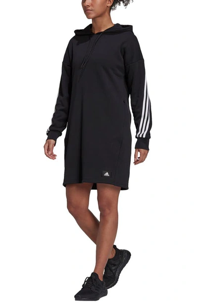 Adidas Originals Logo-patch Hooded Jumper Dress In Black | ModeSens