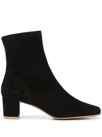 Shop By Far Ankle-length Suede Boots In Schwarz