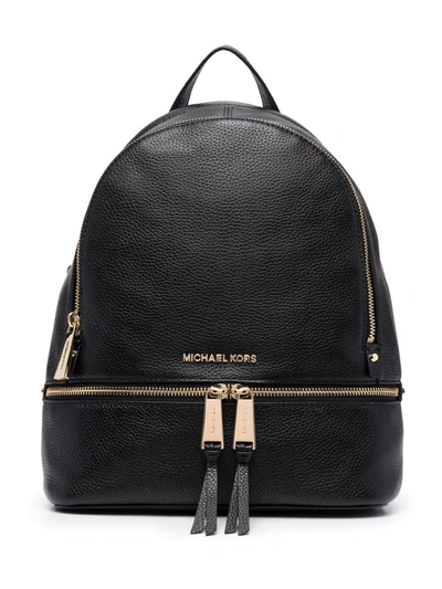 Shop Michael Kors Medium Rhea Backpack In Schwarz