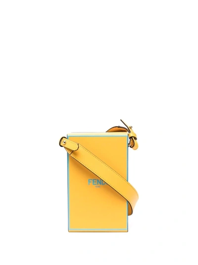 Shop Fendi Logo-print Crossbody Bag In Gelb