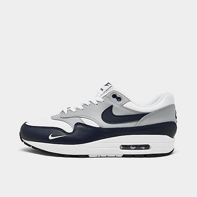 Shop Nike Men's Air Max 1 Lv8 Casual Shoes In White/wolf Grey/black/obsidian