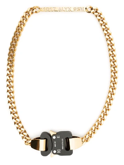 Shop Alyx Buckle Fastening Curb Chain Necklace In 金色