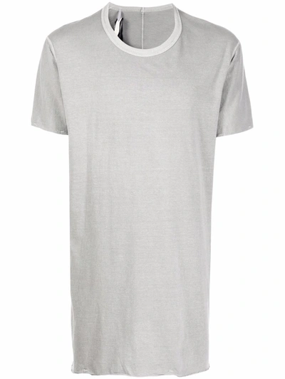 Shop Boris Bidjan Saberi Longline Cotton T-shirt In Grau