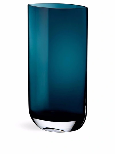 Nude Blade Tall Vase In Blau