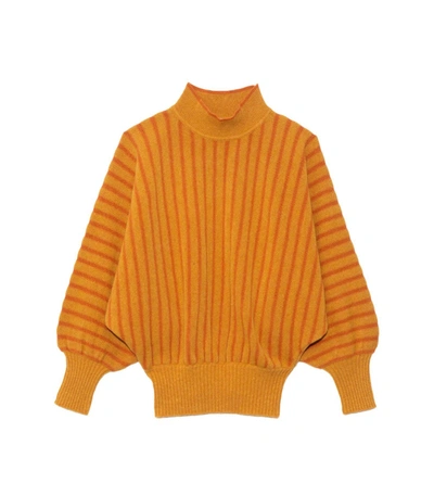 Shop Alemais Knit Batwing Stripe Sweater In Turmeric In Multi