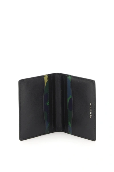 Shop Ps By Paul Smith Camo Card Holder In Green,blue
