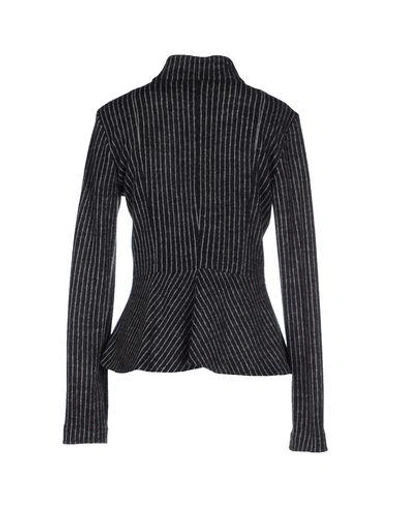 Shop Emporio Armani Blazer In Steel Grey