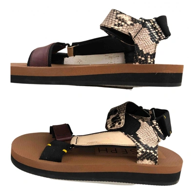 Pre-owned Joseph Leather Sandals In Multicolour