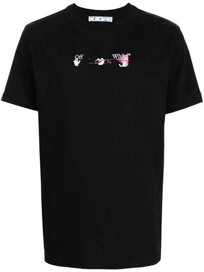 Shop Off-white Logo-print Short-sleeve T-shirt In Schwarz