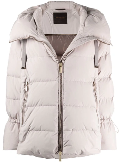 Shop Moorer Boudin-quilted Down-filled Padded Jacket In Nude