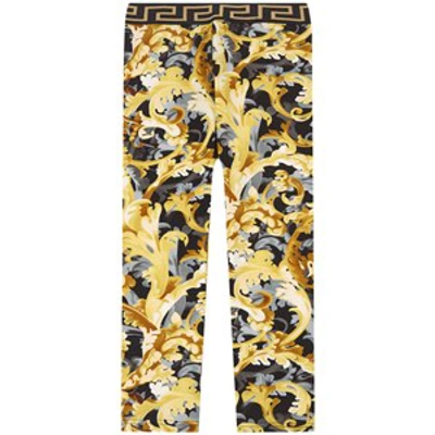 Shop Versace Gold Baroccoflage Leggings