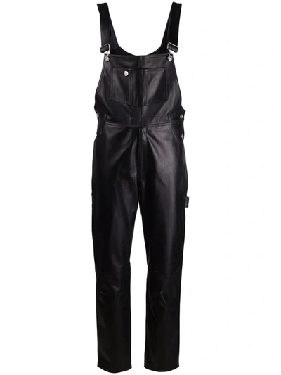Shop Manokhi Legacy Leather Overalls In Black