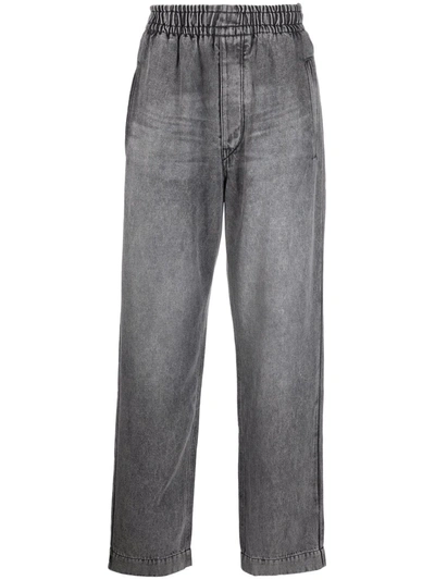 Shop Isabel Marant Wide-leg Faded Jeans In Grey