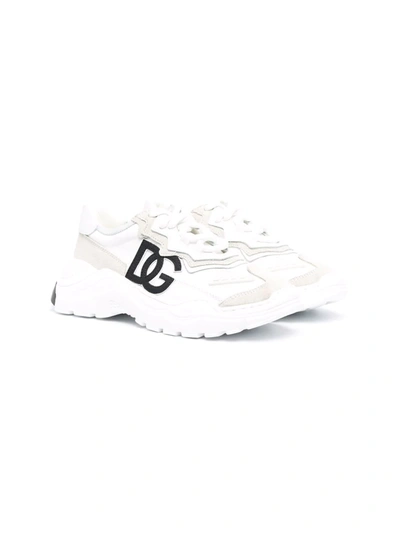 Shop Dolce & Gabbana Logo-patch Low-top Sneakers In White
