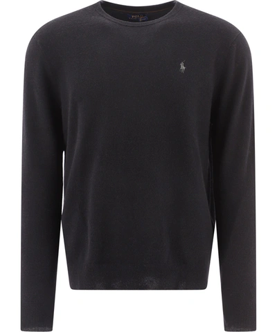 Shop Polo Ralph Lauren "pony" Sweater In Black  