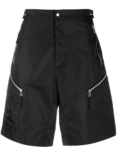 Shop Bottega Veneta Zip-pocket Shorts In Schwarz