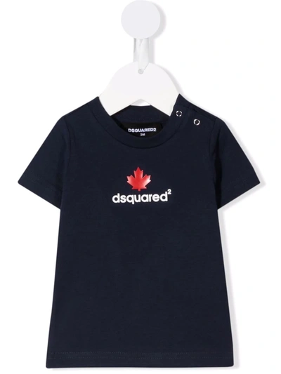 Shop Dsquared2 Logo-print Short-sleeved T-shirt In 蓝色