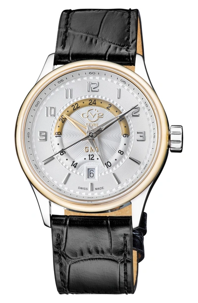 Shop Gevril Giromondo Swiss Quartz Watch, 42mm In Black