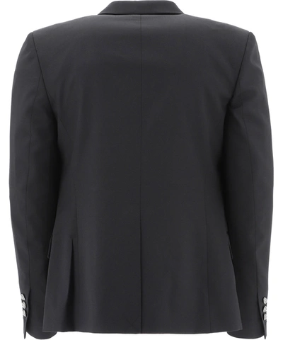 Shop Balmain Double-breasted Wool Blazer In Black  