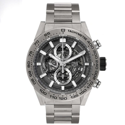 Shop Tag Heuer Carrera Calibre Heuer 01 Skeleton Mens Watch Car2a8a Box Papers In Not Applicable