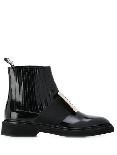 Shop Roger Vivier Black Ankle Length Boots